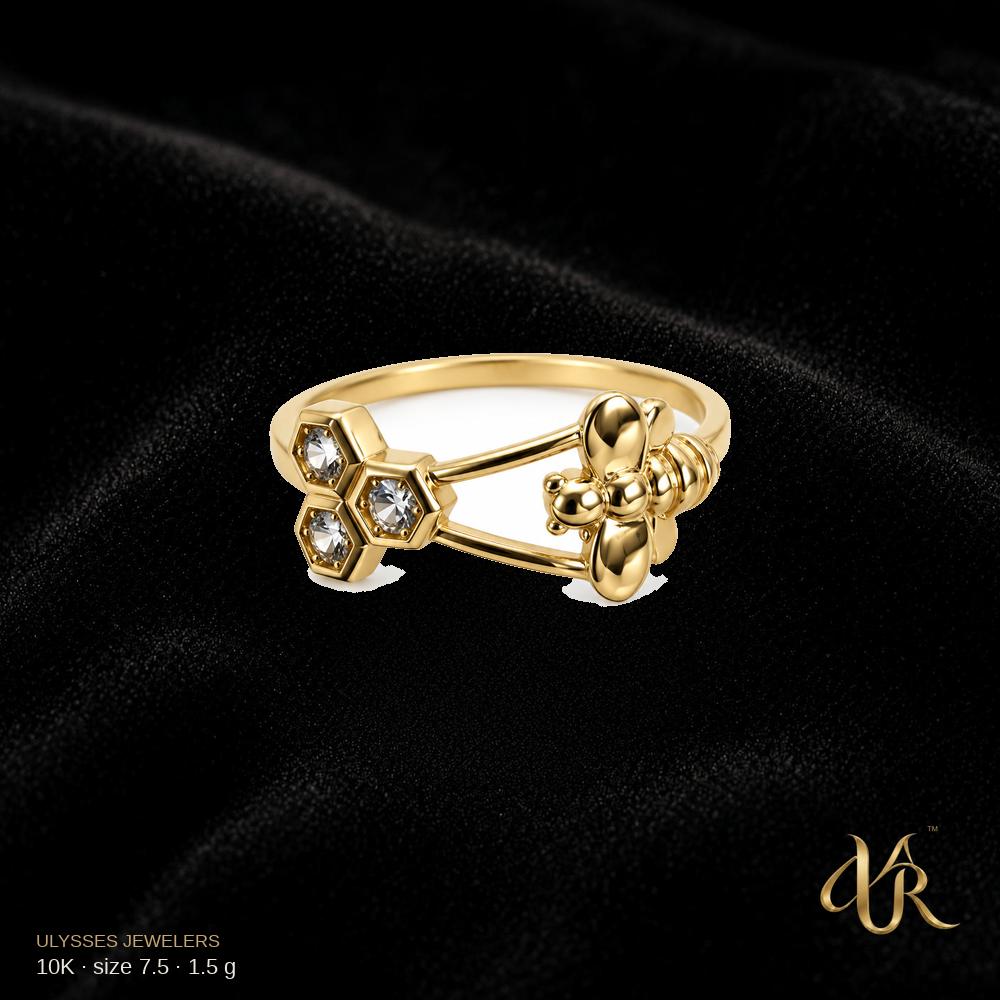 10K Women's Gold Ring, size 7.5, 1.5 g B