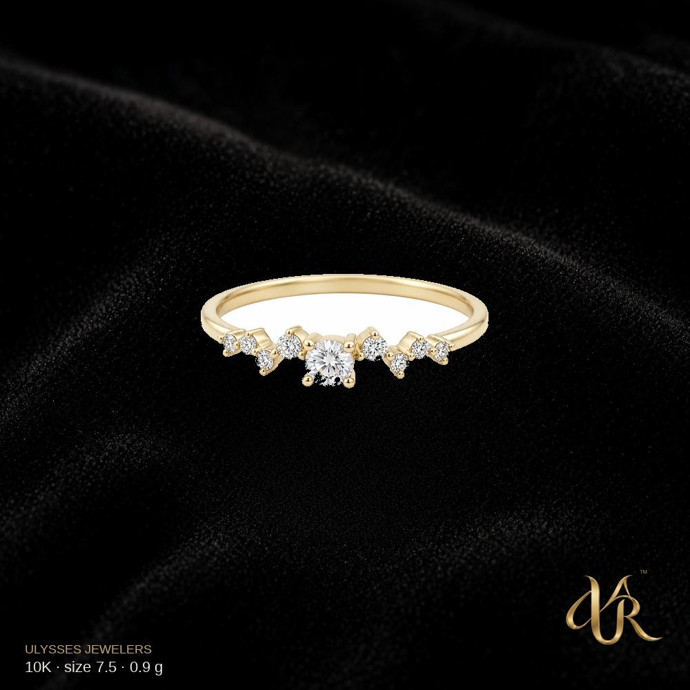 10K Women's Gold Ring, size 7.5, 0.9 g