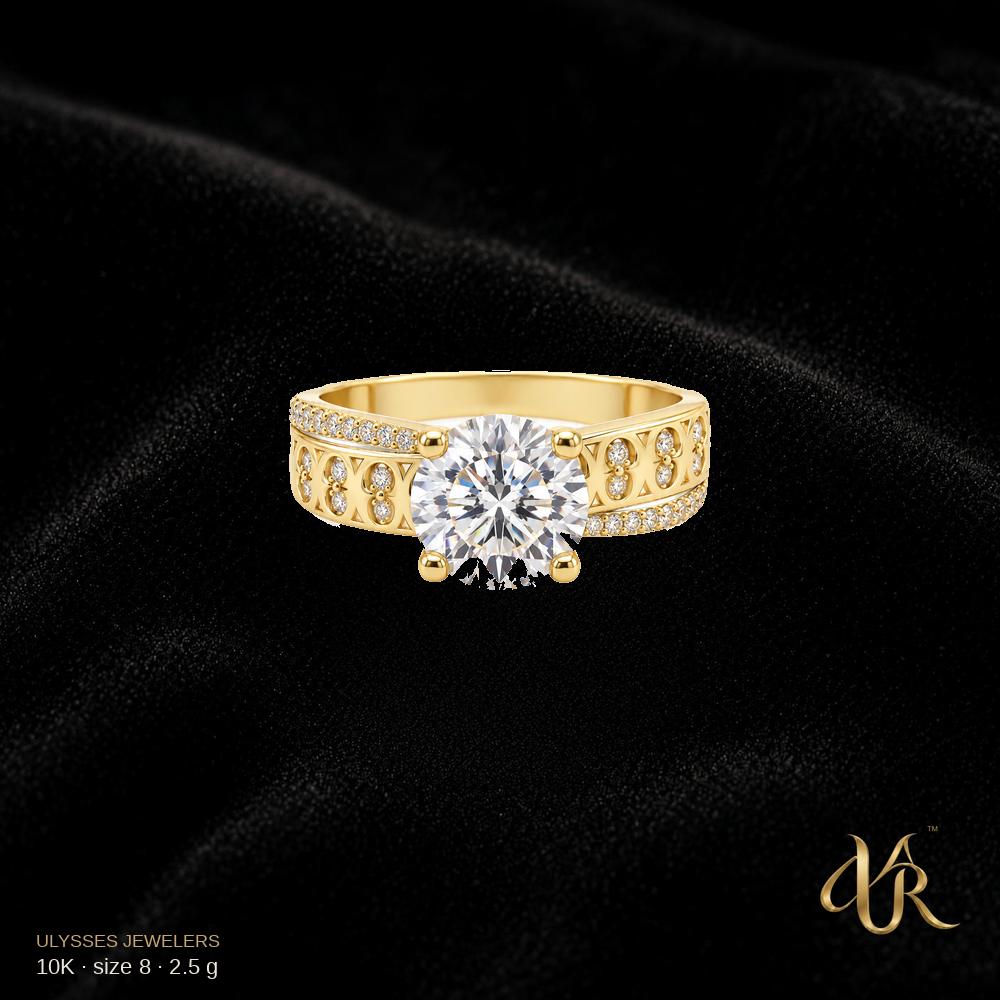 10K Engagement Gold Ring, size 8, 2.5 g