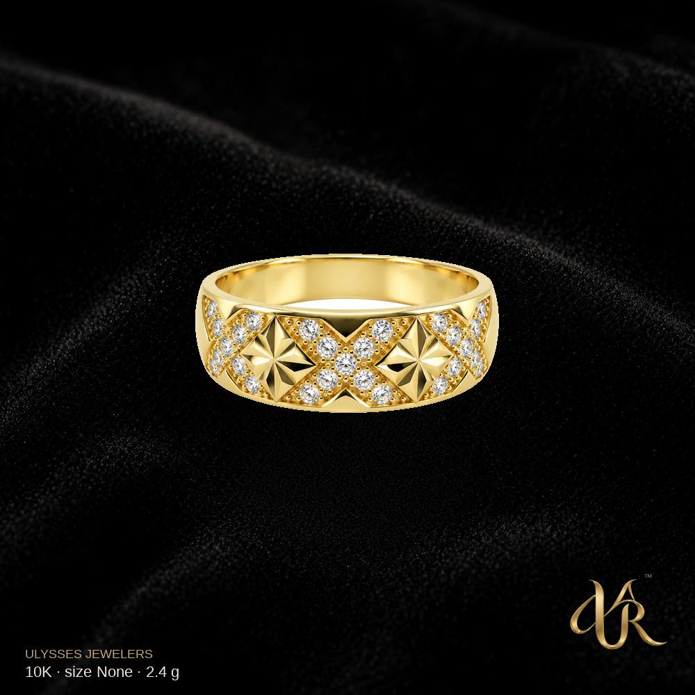 10K Engagement Gold Ring, size None, 2.4 g