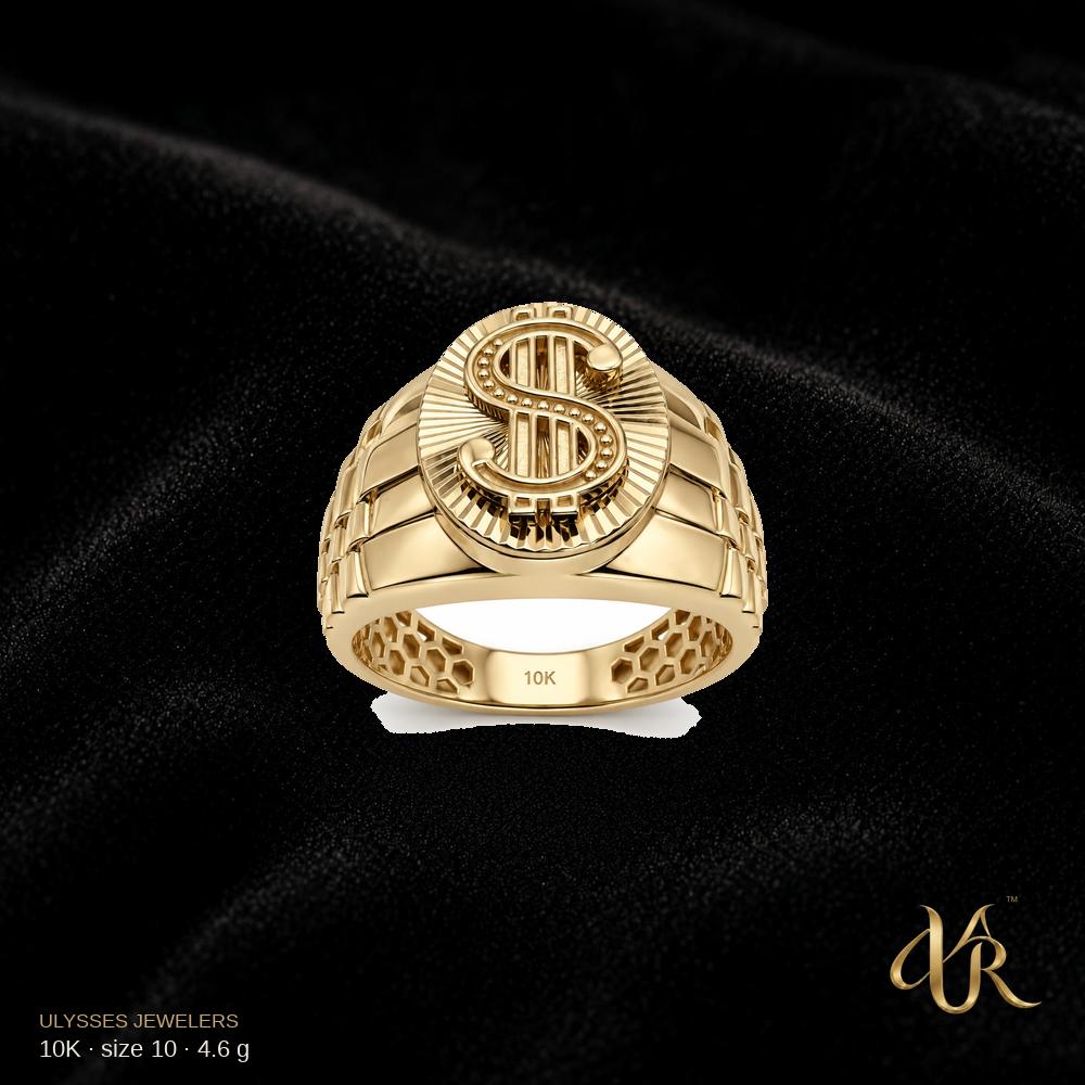 10K Men's ring, size 10, 4.6 g