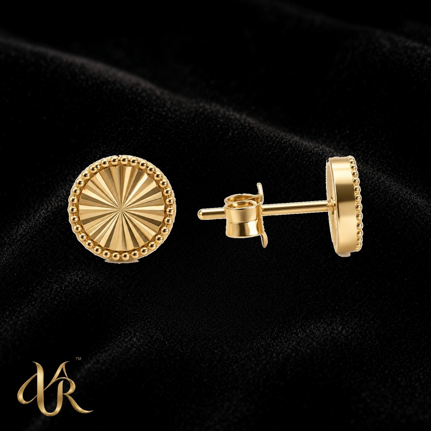 10K Sunburst studs — Gold Earrings