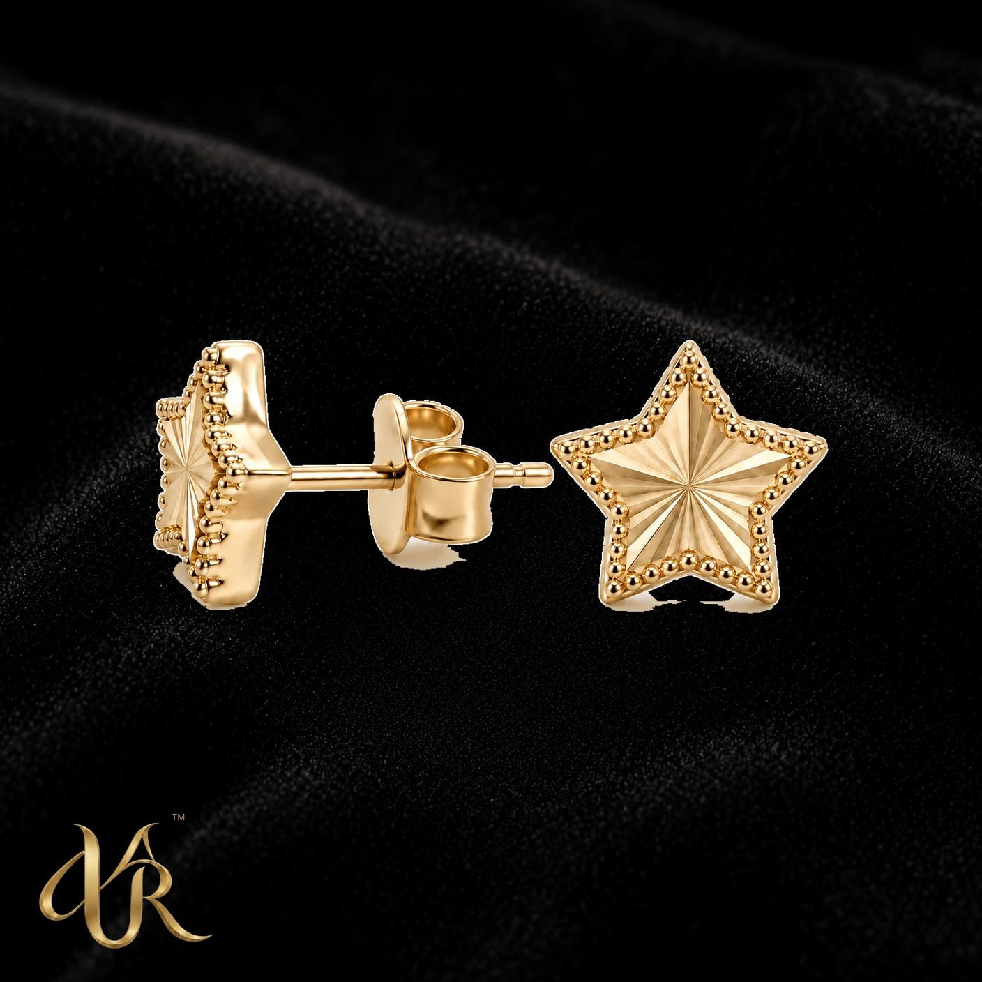 10K Star studs — Gold Earrings