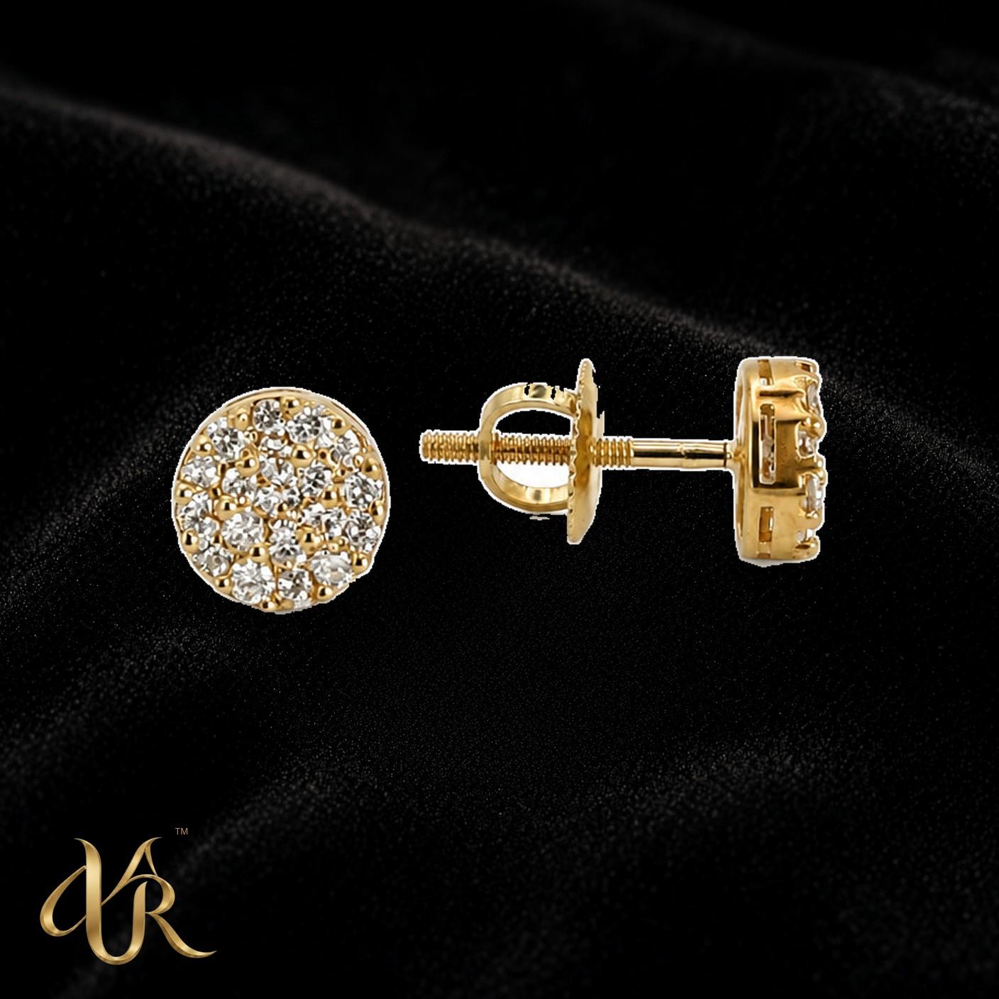 10K Lab diamond studs — Gold Earrings